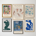 Lot 6 affiches reproductions Henri Matisse (1 A3 + 5 A4) – Papier 300g – Sans cadre
